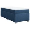 vidaXL Sommier &agrave; lattes de lit avec matelas Bleu 100x200 cm Tissu