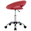 vidaXL Chaise de travail roulante Rouge bordeaux Similicuir