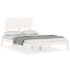 vidaXL Cadre de lit sans matelas blanc bois de pin massif