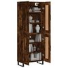 vidaXL Buffet haut Chêne fumé 69,5x34x180 cm Bois d'ingénierie