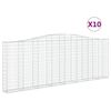 vidaXL Paniers &agrave; gabions arqu&eacute;s 10 pcs 400x30x140/160 cm Fer galvanis&eacute;