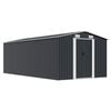 vidaXL Abri de jardin 257x489x181 cm M&eacute;tal Anthracite