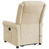 vidaXL Fauteuil inclinable de massage &eacute;lectrique Cr&egrave;me Tissu