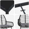 vidaXL Ensemble de salle &agrave; manger pour jardin 5 pcs Noir polyrotin