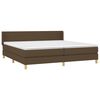 vidaXL Sommier &agrave; lattes de lit avec matelas Marron fonc&eacute; 200x200 cm