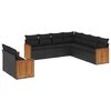 vidaXL Salon de jardin 9 pcs avec coussins noir r&eacute;sine tress&eacute;e