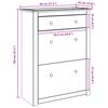 vidaXL Armoire à chaussures Panama 80x35x105 cm bois de pin massif