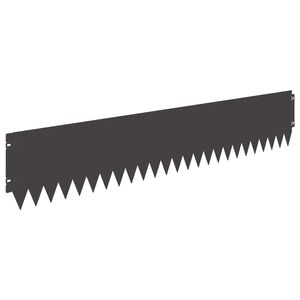 vidaXL Bordure de Pelouse 10 pc 103 x 20 cm Acier Noir