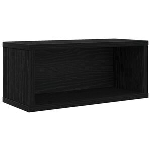 vidaXL Rack de rangement pour CD Ch&ecirc;ne noir 40 x 17 x 17 cm