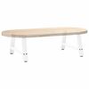 vidaXL Pieds de table basse en forme de A, 2 pi&egrave;ces, blanc, 70 x (30-31) cm, acier