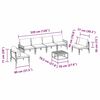 vidaXL Ensemble de canapé de jardin avec coussin 7 pcs Noir Acier