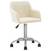 vidaXL Chaises pivotantes &agrave; manger lot de 6 cr&egrave;me tissu