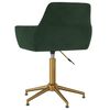 vidaXL Chaise pivotante de salle &agrave; manger Vert fonc&eacute; Velours