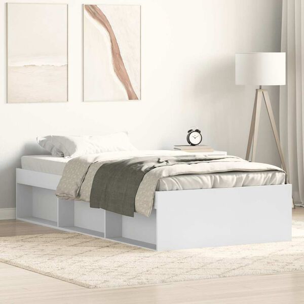 vidaXL Cadre de lit sans matelas blanc 90x200 cm