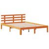 vidaXL Lit bibliothèque sans matelas cire marron 140x190 cm pin massif