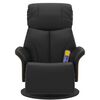 vidaXL Fauteuil inclinable de massage repose-pieds noir similicuir