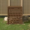 vidaXL Composteur Marron miel 82,5x82,5x99,5 cm Bois massif de pin