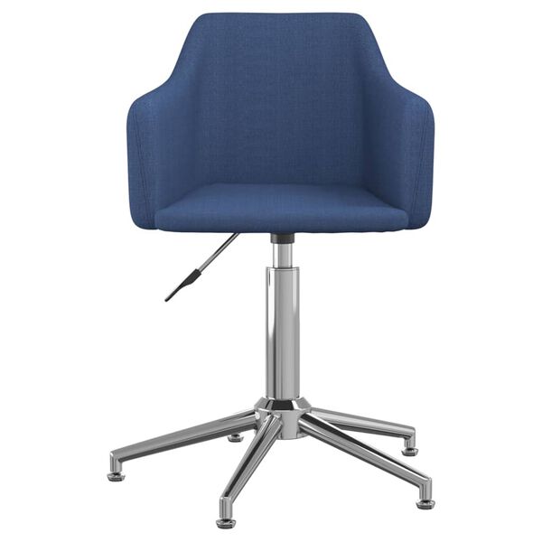 vidaXL Chaises pivotantes &agrave; manger lot de 2 bleu tissu