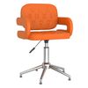 vidaXL Chaises pivotantes &agrave; manger lot de 4 orange similicuir