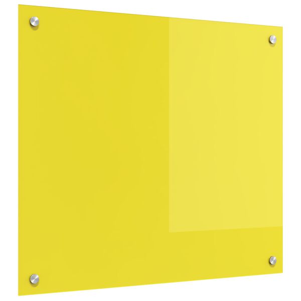 vidaXL Protection de cuisine Jaune 70 x 60 cm verre tremp&eacute;