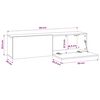 vidaXL Meuble TV ch&ecirc;ne noir 120x30x30,5 cm bois d'ing&eacute;nierie