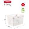 Curver Bo&icirc;tes de rangement 4 pcs avec couvercle 11L+17L Blanc