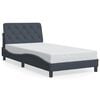 vidaXL Cadre de lit sans matelas gris fonc&eacute; 100x203 cm velours