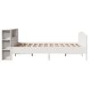 vidaXL Lit bibliothèque sans matelas blanc 135x190 cm bois pin massif