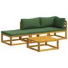 vidaXL Ensemble de Canap&eacute;s 4 pc Naturel Bois d'Acacia Massif