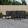 vidaXL Salon de jardin 6 pcs avec coussins gris acier