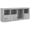 vidaXL Buffet avec lumières LED gris béton 164x37x67 cm