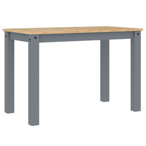 vidaXL Table à manger Panama gris 117x60x75 cm bois massif de pin