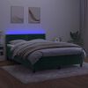 vidaXL Sommier &agrave; lattes de lit avec matelas LED Vert fonc&eacute; 140x190 cm