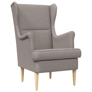vidaXL fauteuil Taupe tissu