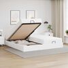 vidaXL Cadre de lit avec matelas avec matelas 2 pcs Blanc PVC