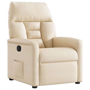 vidaXL Fauteuil inclinable beige tissu microfibre