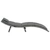 vidaXL Chaise longue pliable avec coussin R&eacute;sine tress&eacute;e Gris