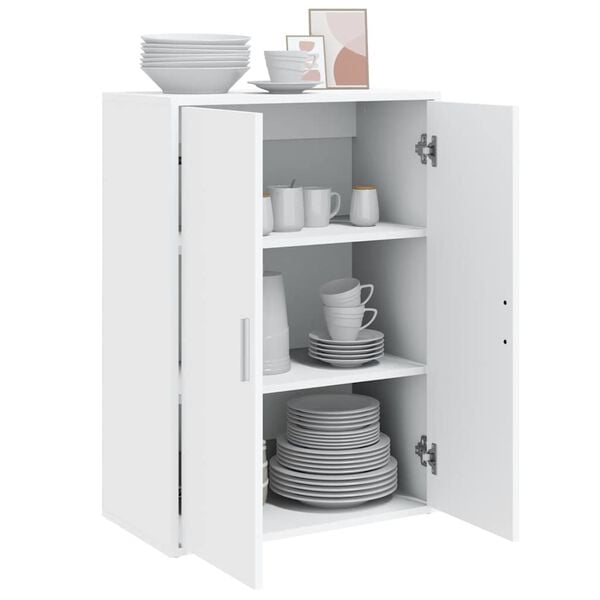 vidaXL Buffet blanc 60x31x84 cm bois d'ingénierie