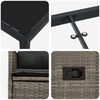 vidaXL Ensemble de salle &agrave; manger pour jardin 5 pcs Gris polyrotin