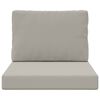 vidaXL Coussin de canap&eacute; d'ext&eacute;rieur 2 pcs Gris Polyester