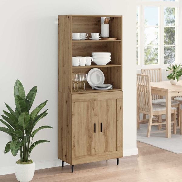 vidaXL Haut Armoire Ch&ecirc;ne artisanal 69,5 x 34 x 180 cm