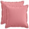vidaXL Coussin avec oreiller HOUTEN 2 pi&egrave;ces Rose Lin synth&eacute;tique