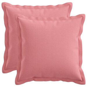 vidaXL Coussin avec oreiller HOUTEN 2 pi&egrave;ces Rose Lin synth&eacute;tique