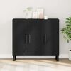 vidaXL Buffet Ch&ecirc;ne noir 90 x 34 x 80 cm Bois d'ing&eacute;nierie