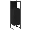 vidaXL Ensemble de mobilier de salle de bain avec &eacute;tag&egrave;re 4 pcs Noir
