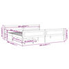 vidaXL Cadre de lit sans matelas blanc bois massif de pin 200x200 cm