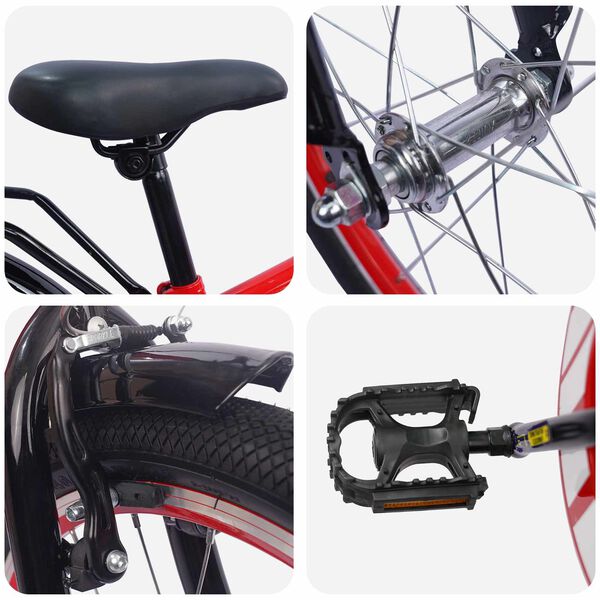 vidaXL V&eacute;lo pour Enfants 18 Pouces pour les 5-7 ans Rouge