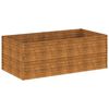 vidaXL Lit sur&eacute;lev&eacute; de jardin 196x100x69 cm acier corten