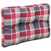 vidaXL Coussins de palette lot de 2 motif à carreaux rouge tissu