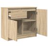 vidaXL Buffet avec tiroir ch&ecirc;ne sonoma 71x35x65 cm bois d'ing&eacute;nierie